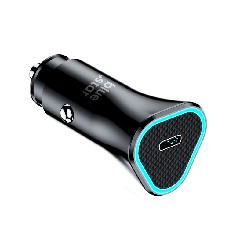 Ładowarka samochodowa Blue Star USB C QC3.0 PD AFC 3A 20W czarna