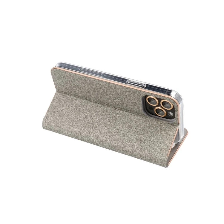 Etui z klapką Luna Book Gold srebrne