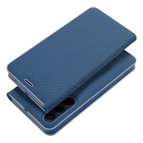 Etui z klapką na Samsung Xcover 7 Luna Book Carbon niebieskie