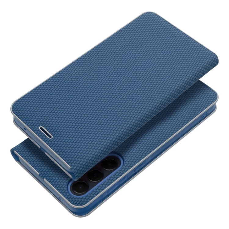 Etui z klapką na Samsung Xcover 7 Luna Book Carbon niebieskie