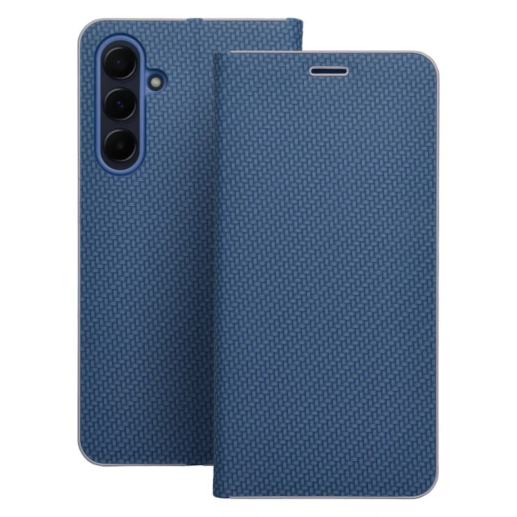 Etui z klapką na Samsung Xcover 7 Luna Book Carbon niebieskie