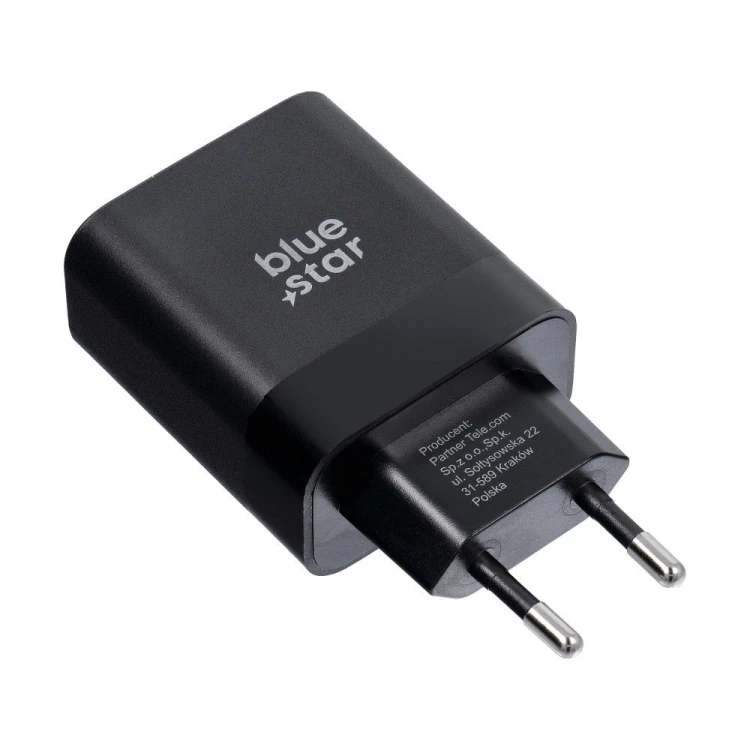 Ładowarka sieciowa do telefonu Blue Star USB C QC4.0 PD 3A 45W TFB-TC-45W czarna