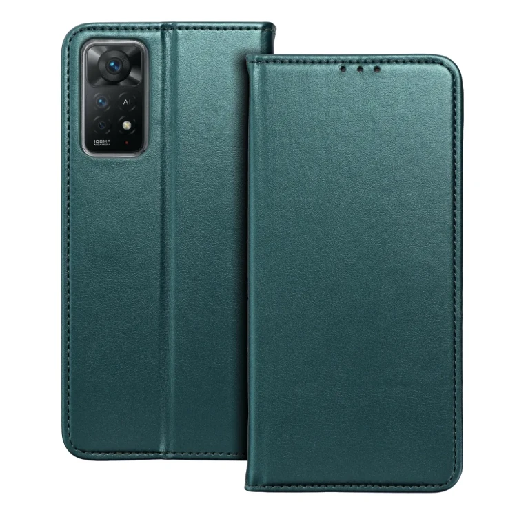 Etui z klapką na Samsung A57 5G Smart Magneto ciemnozielone