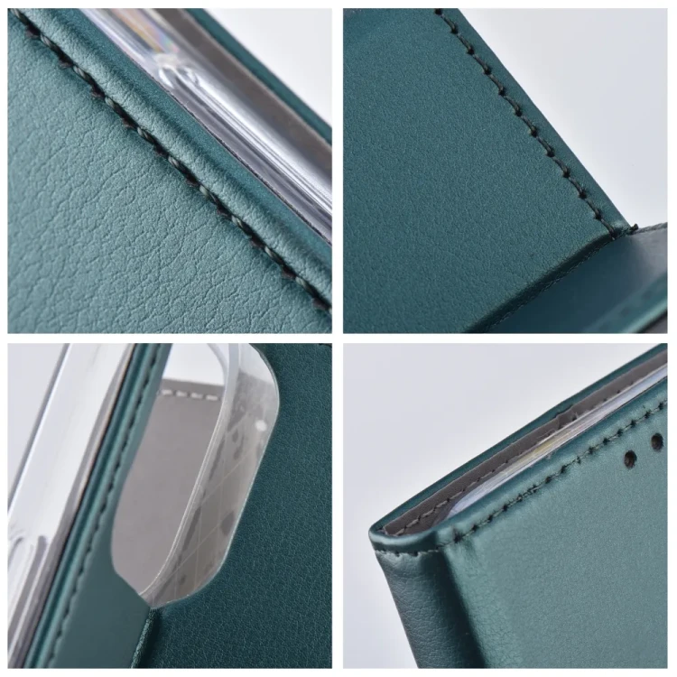 Etui z klapką na Samsung A57 5G Smart Magneto ciemnozielone