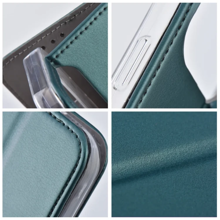 Etui z klapką na Samsung A57 5G Smart Magneto ciemnozielone