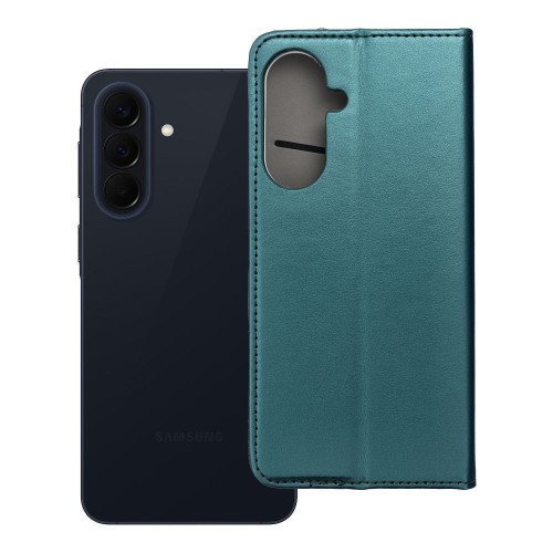 Etui z klapką na Samsung A57 5G Smart Magneto ciemnozielone