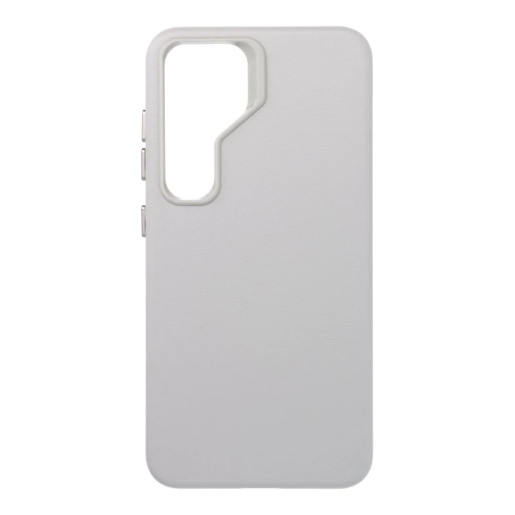 Etui na Samsung S25 Leather Mag Cover zgodne z MagSafe szare