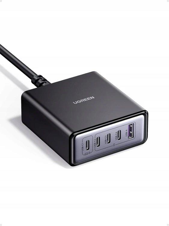 UGREEN Ładowarka USB C 65 W GaN Zasilacz 5 w 1 (4 USB-C 1 USB-A)