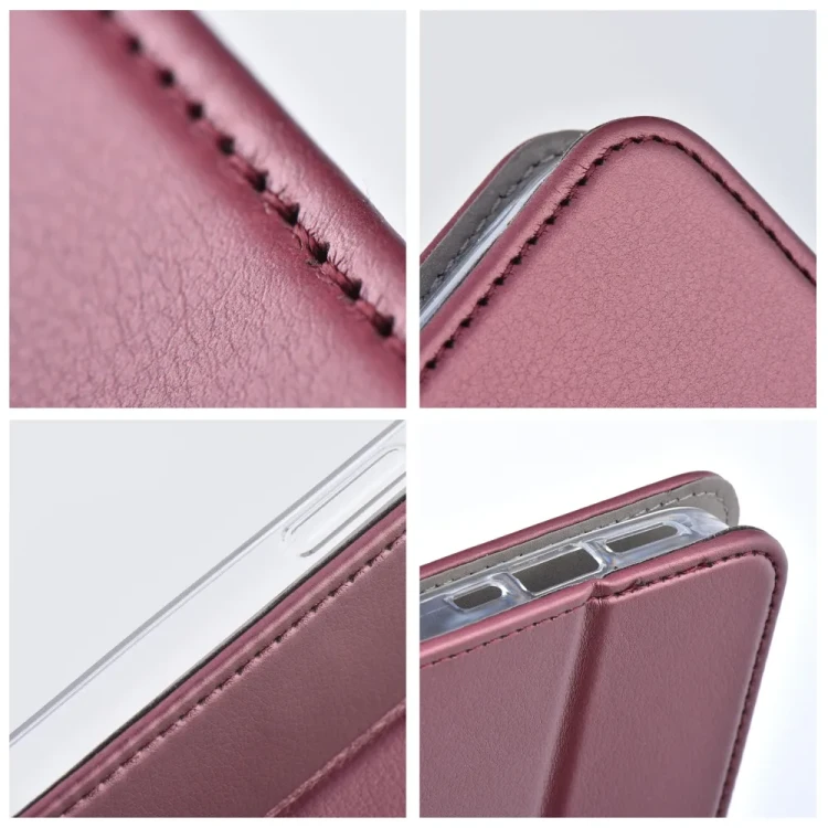 Kabura SMART MAGNETO do XIAOMI Redmi 15C burgundowy