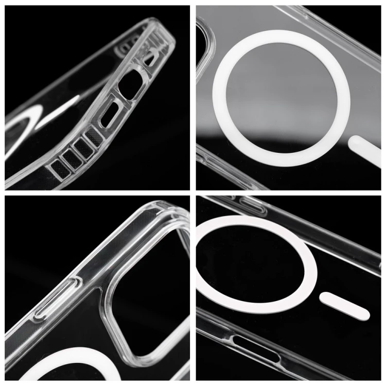 Etui na Samsung S26 ULTRA Drop Glue Colorful Ring Mag Cover zgodny z MagSafe białe
